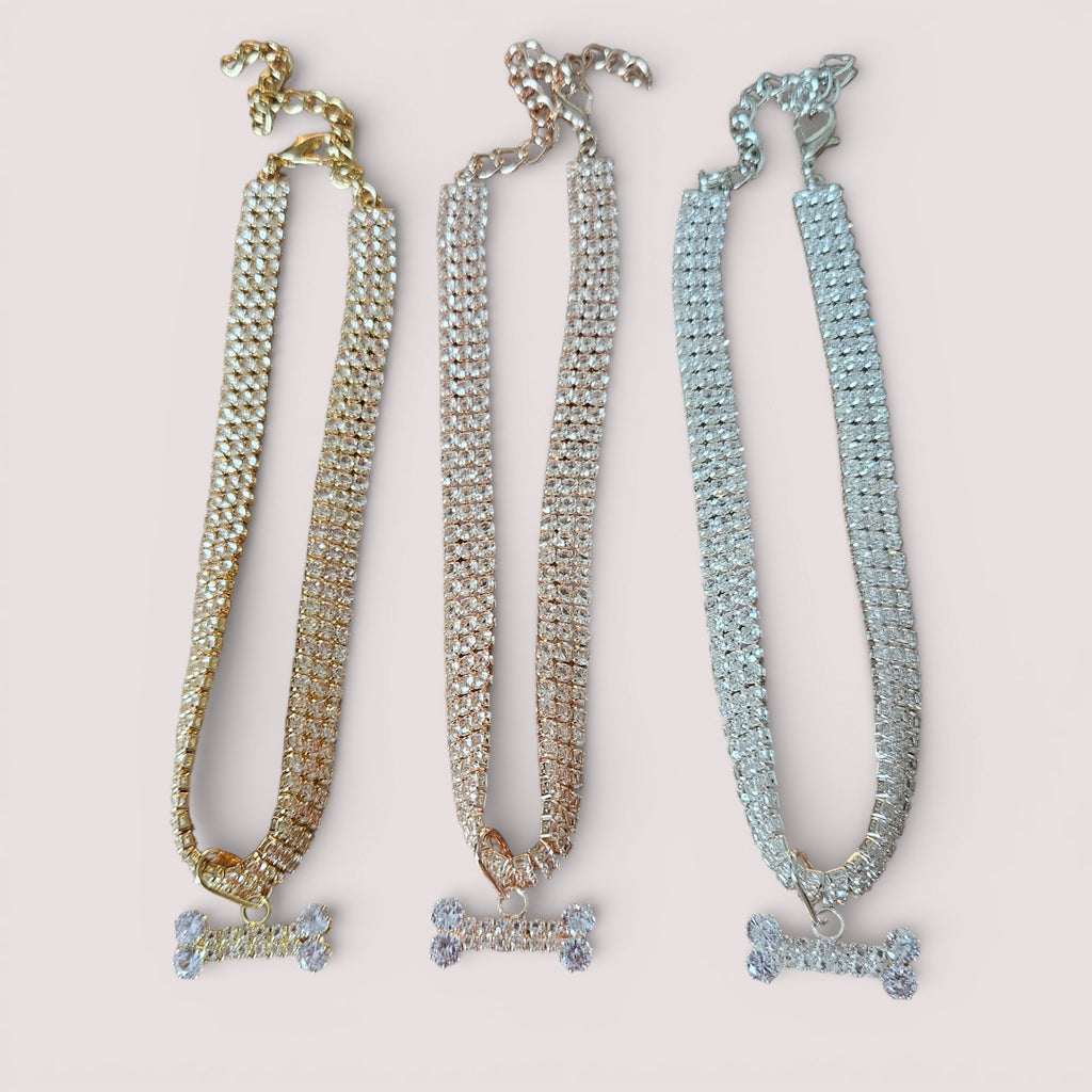 Funkelnde Strass-Steinkette für Hunde in 3 Farben!