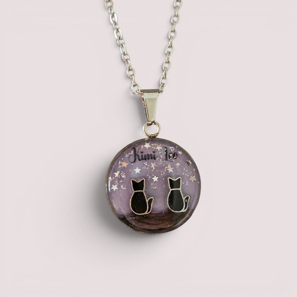 Necklace cat "Black or White"