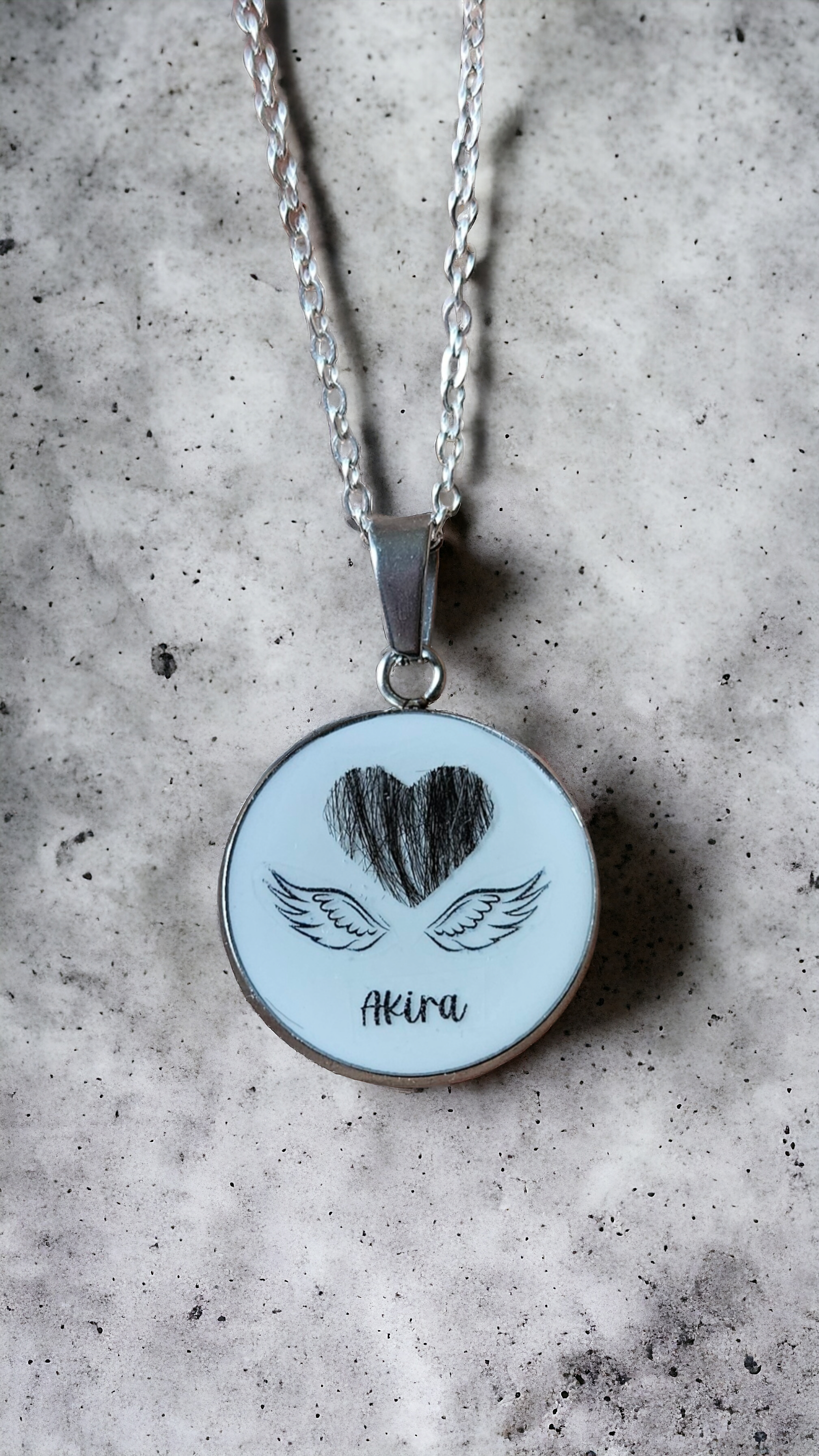 Necklace "Angel Heart" dog, cat, rabbit...