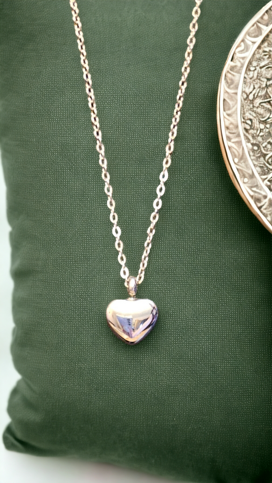 Ash necklace heart in silver (last article)