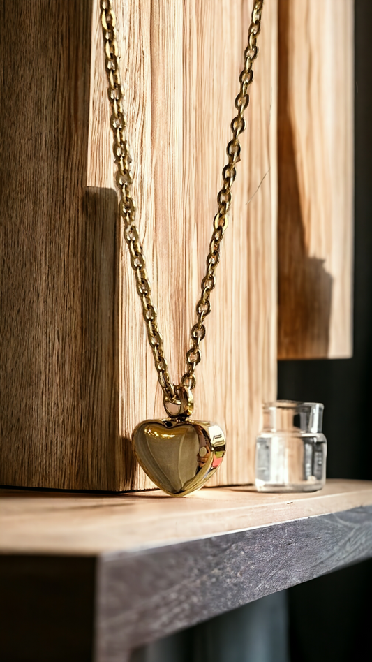 Ash necklace heart in gold (last article)