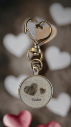 Pendant "Double Heart Happiness" dog, cat, rabbit ...