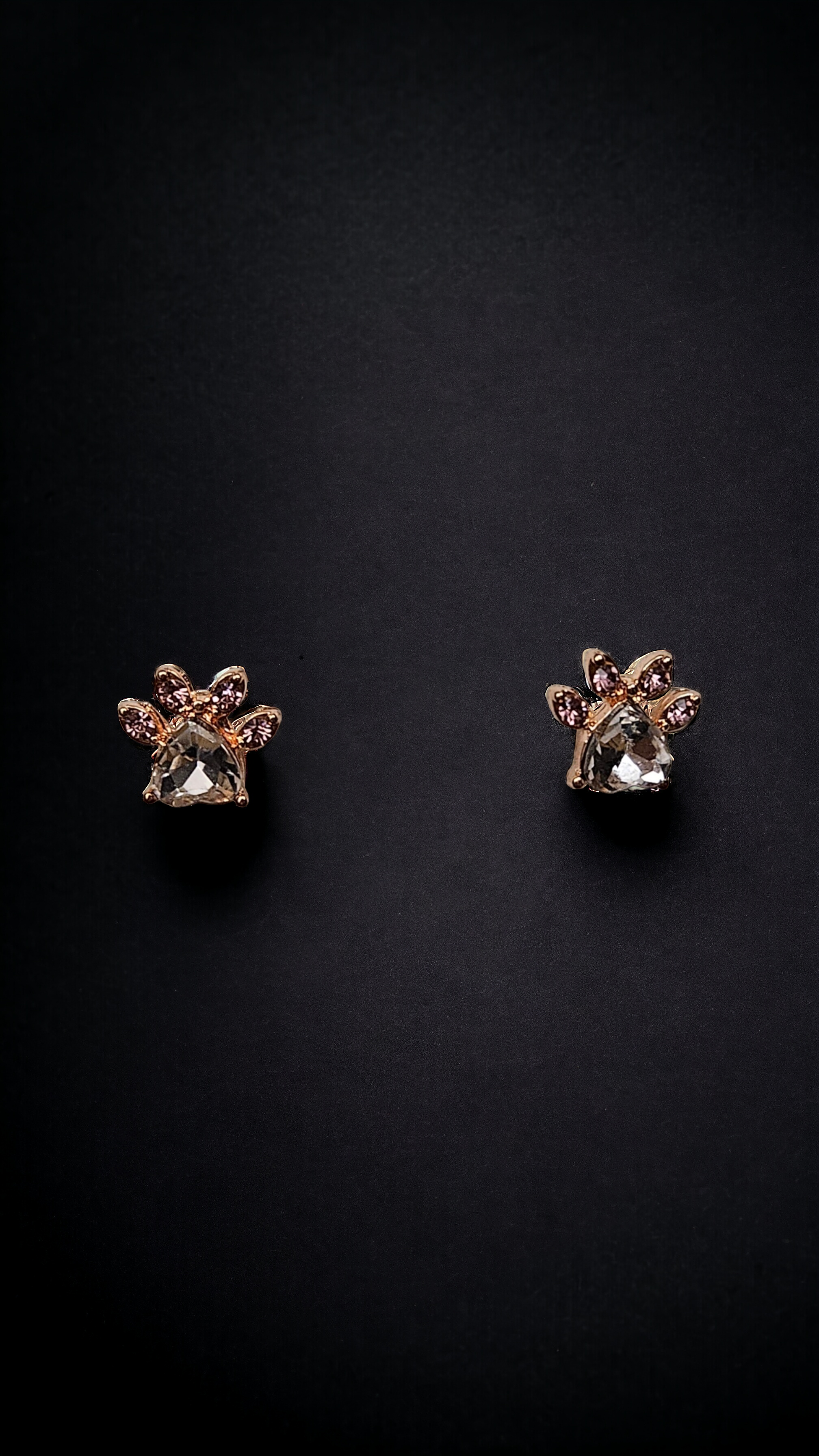 Ohrstecker "Edelstein Pfötchen" rosegold