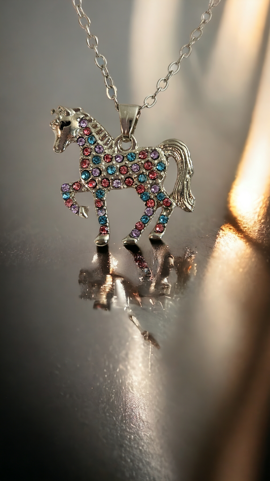 Fashion jewelry necklace "horse" for children