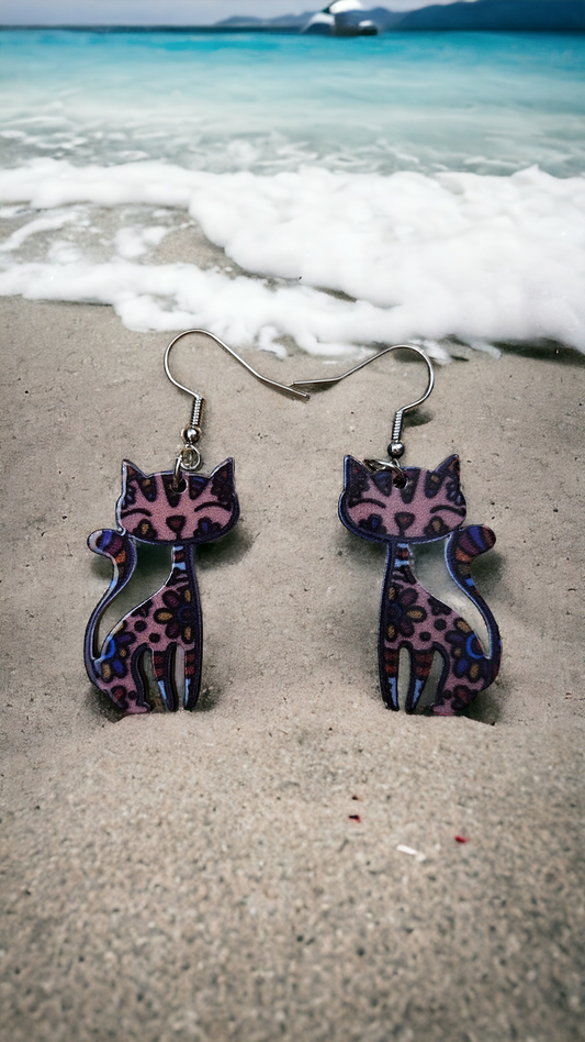 Earrings "Cat" acrylic