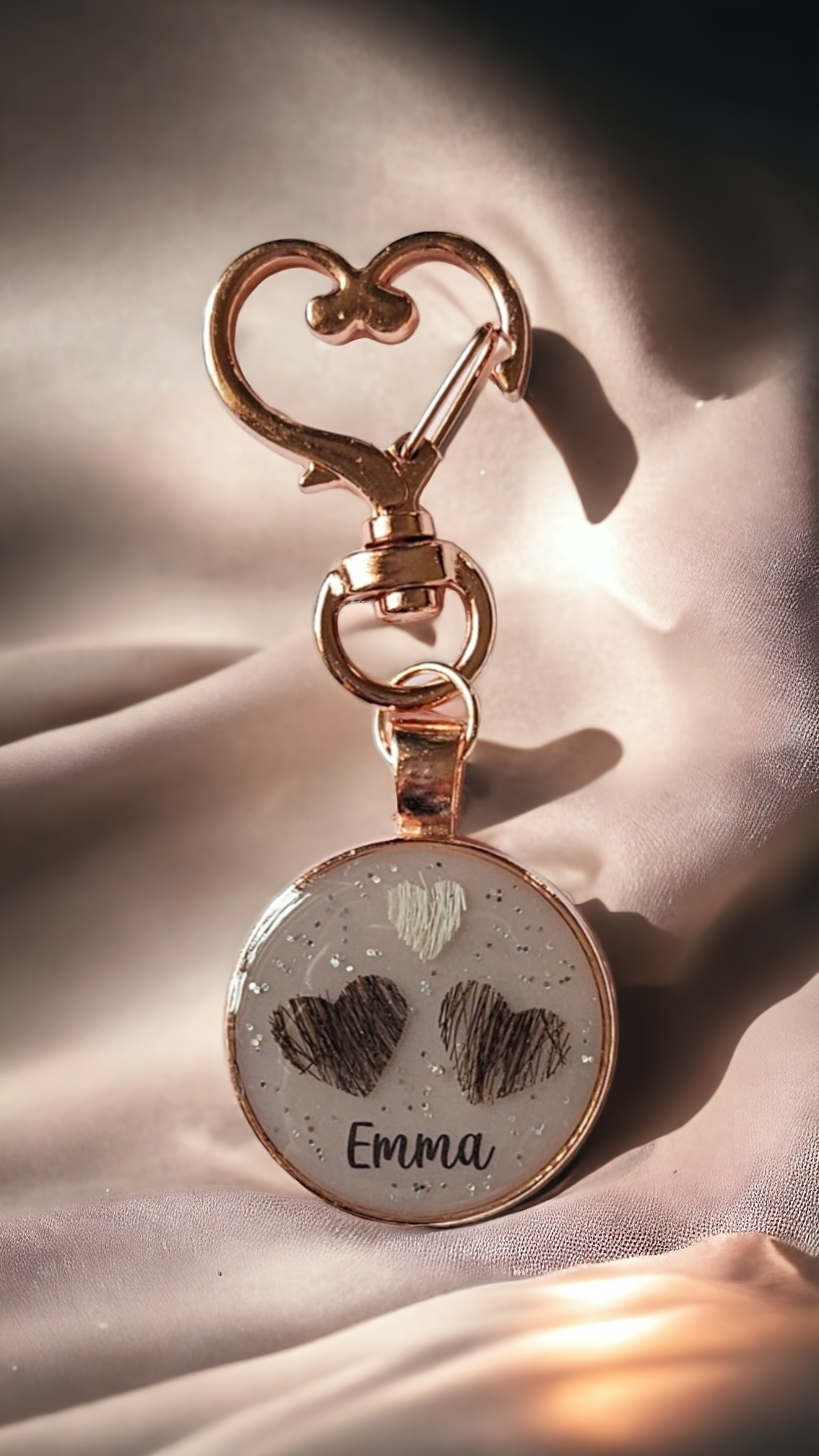 Pendant "Double Heart Happiness" dog, cat, rabbit ...