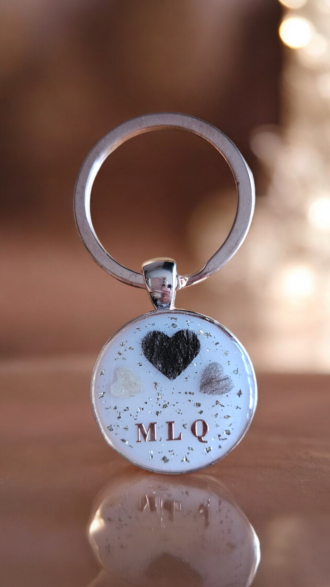Pendant "Double Heart Happiness" dog, cat, rabbit ...