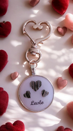 Pendant "Double Heart Happiness" dog, cat, rabbit ...