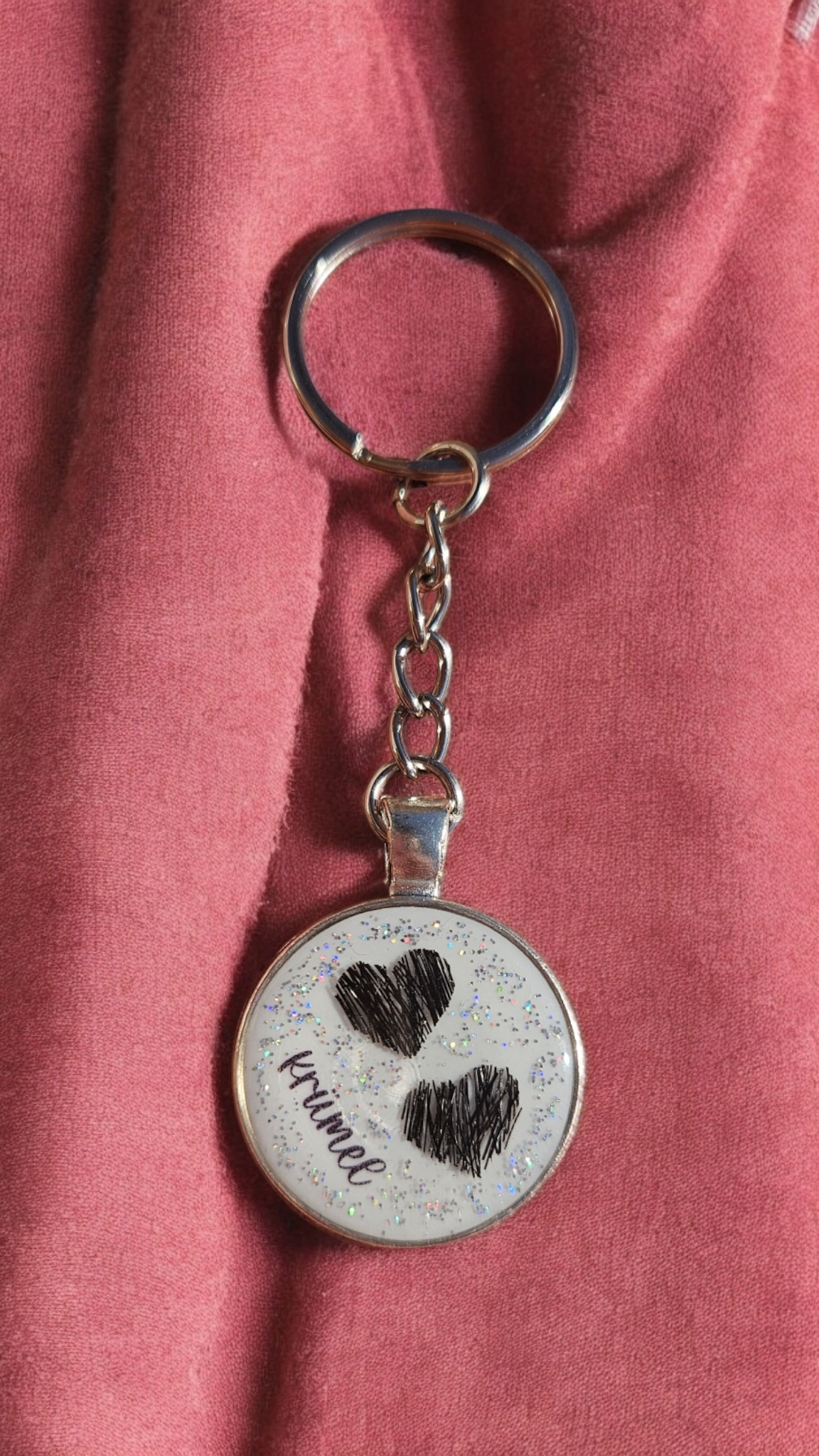 Pendant "Double Heart Happiness" dog, cat, rabbit ...