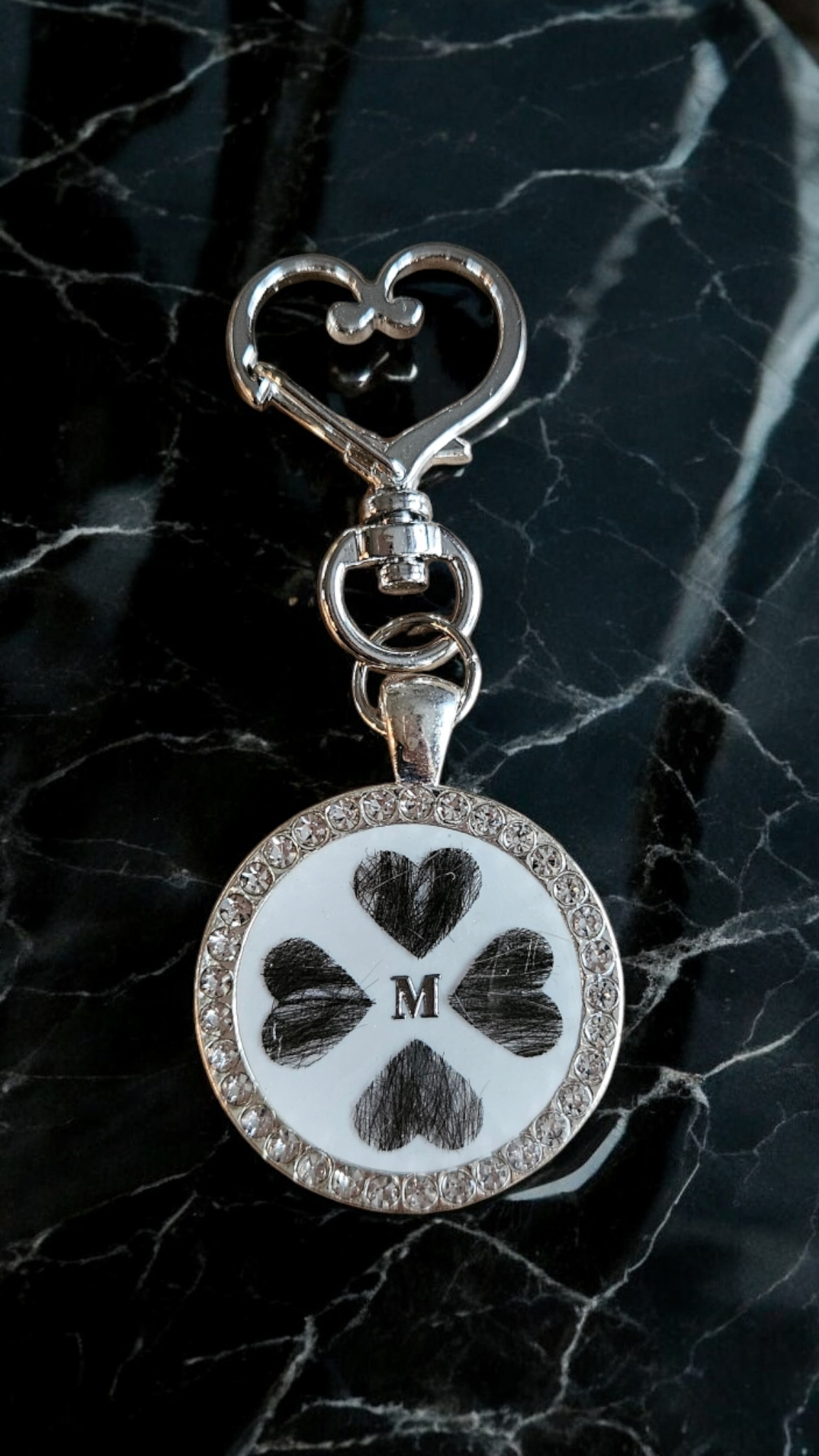 Pendant "4er Herzglück" dog, cat, horse, rabbit