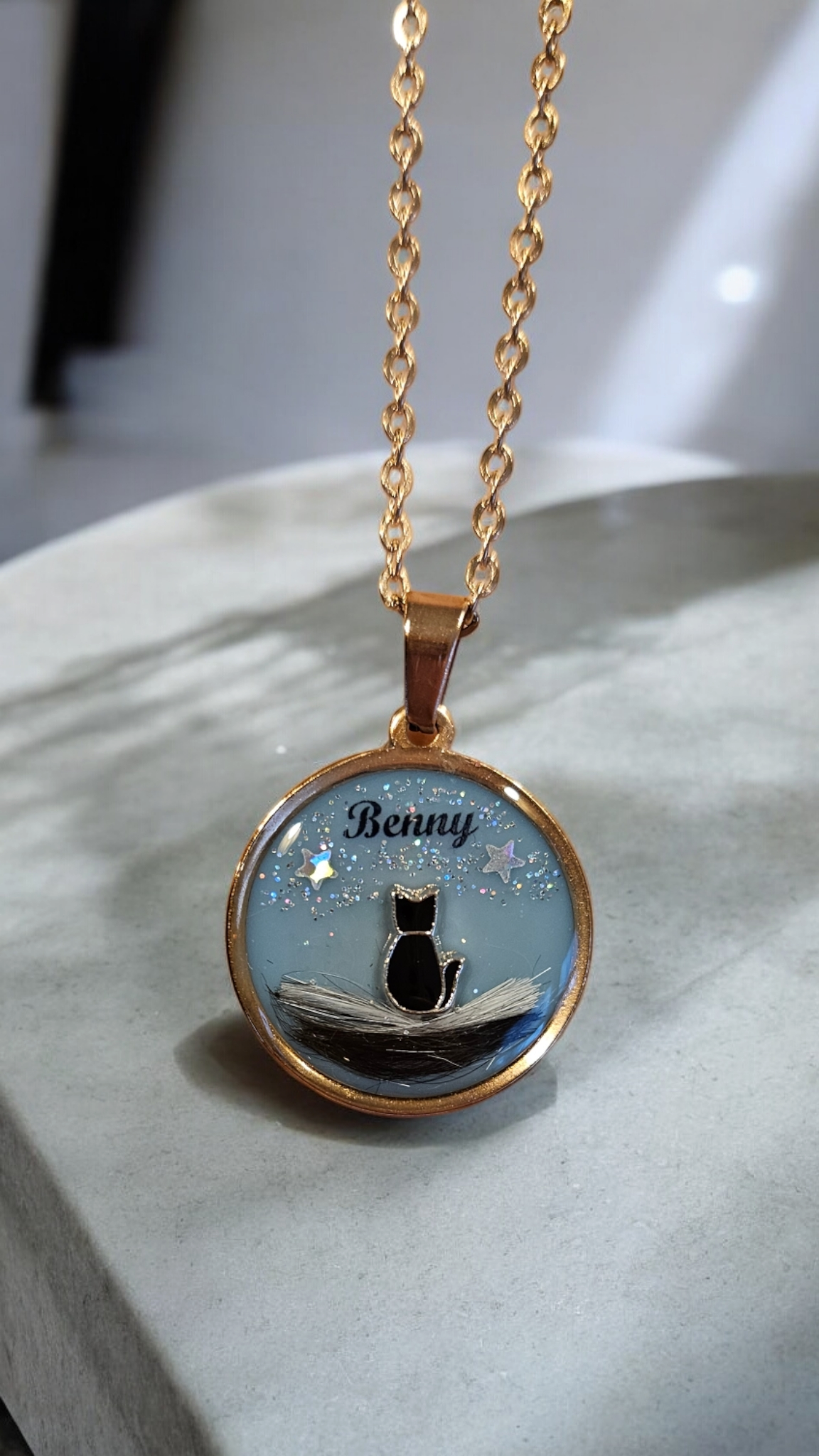 Necklace cat "Black or White"