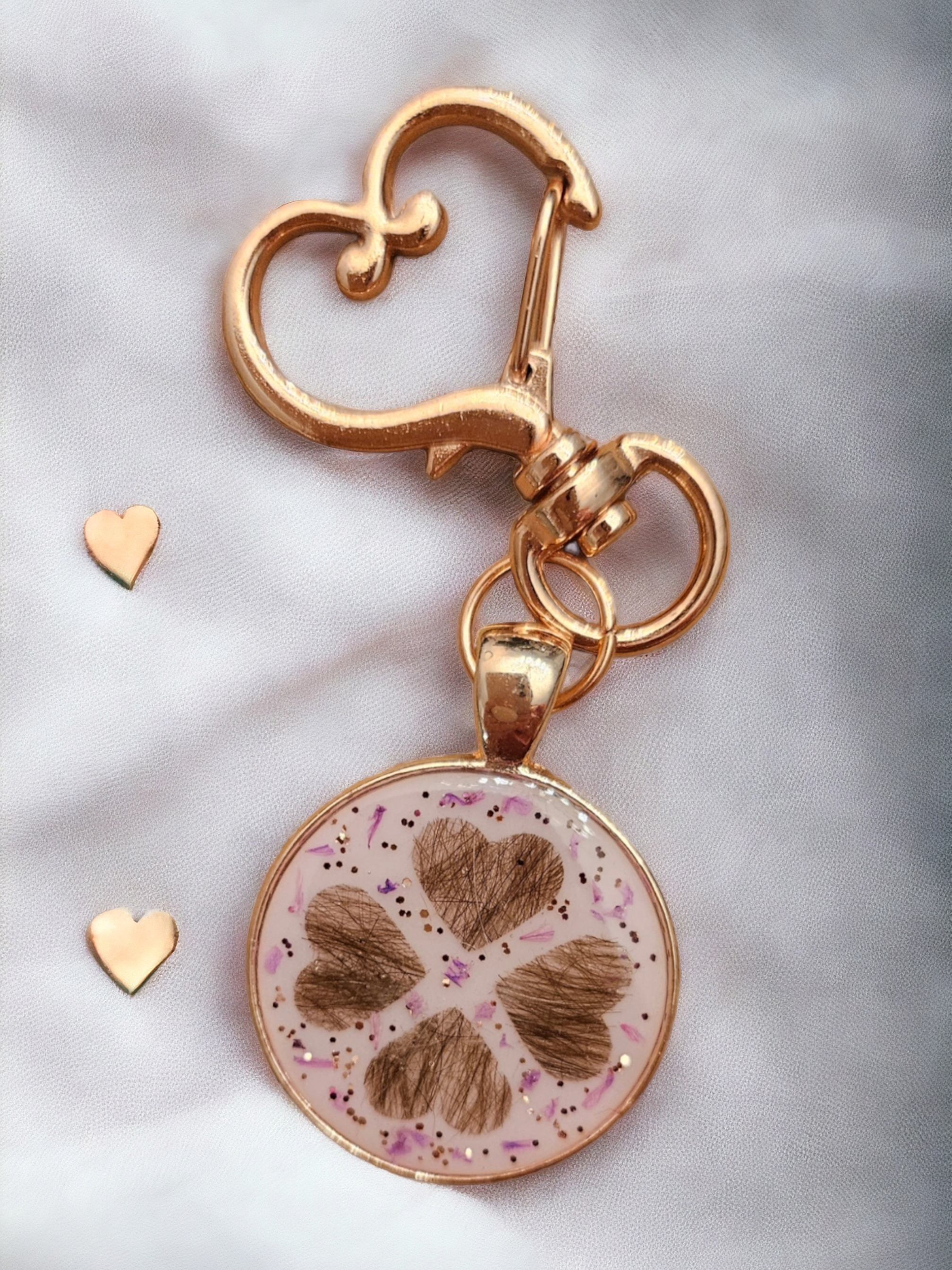 Pendant "4er Herzglück" dog, cat, horse, rabbit