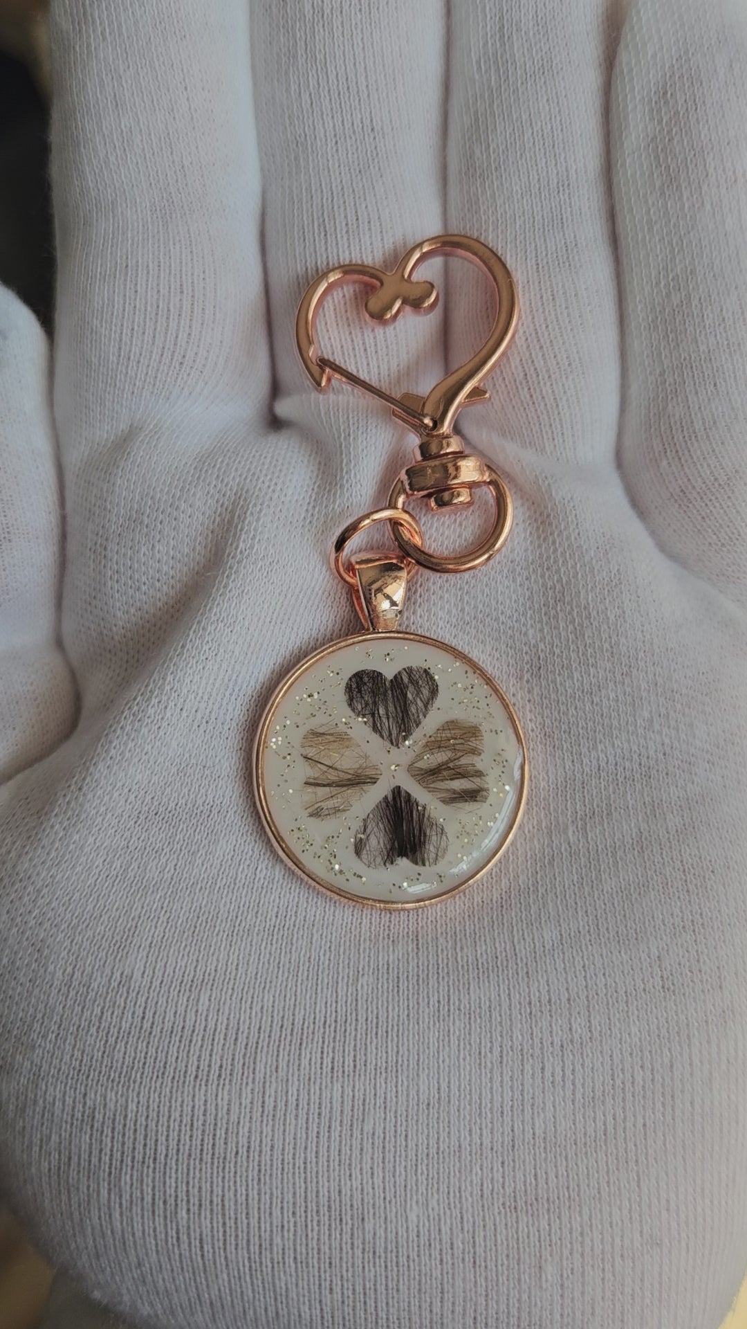 Pendant "4er Herzglück" dog, cat, horse, rabbit