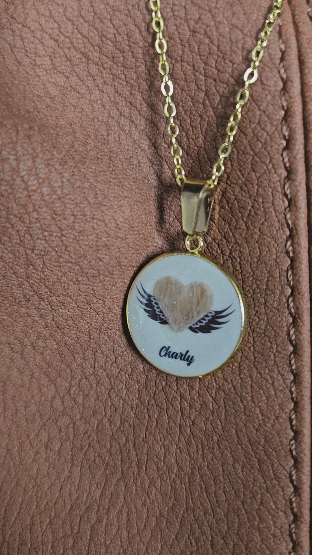 Necklace "Angel Heart" dog, cat, rabbit...