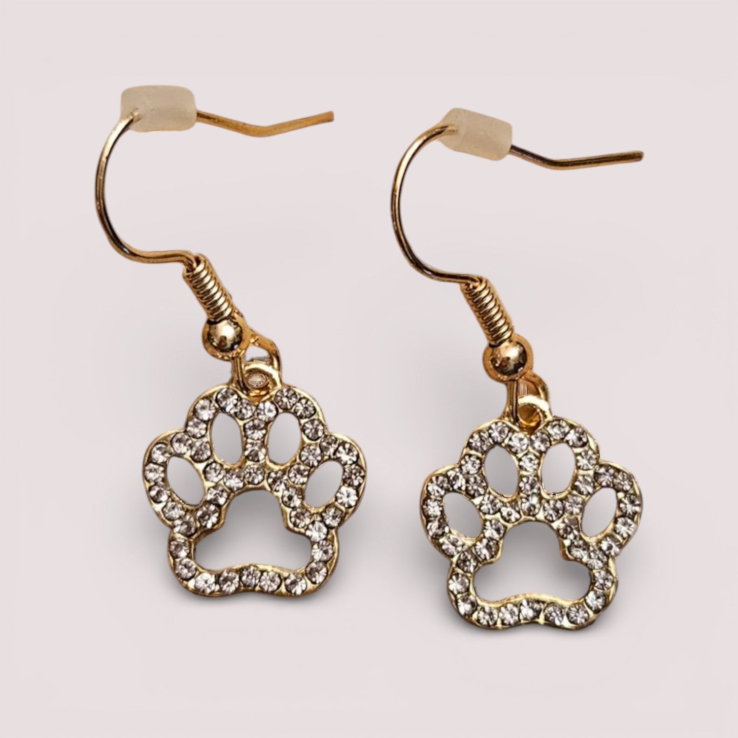 Modeschmuck Strass Ohrringe "Pfötchen" vier verschiedene Farben