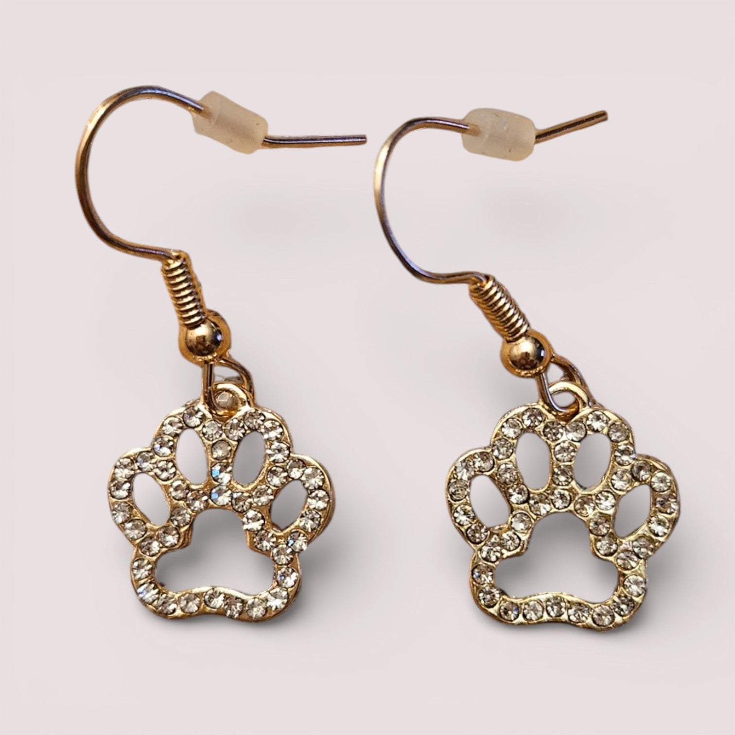 Modeschmuck Strass Ohrringe "Pfötchen" vier verschiedene Farben